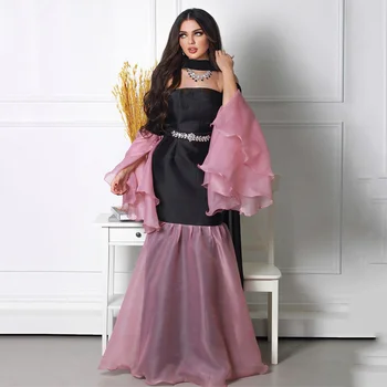 Секси рокля от тръба в контрастен цвят, выпускное без презрамки рокля с отворен гръб, вечерни рокли в стил мозайка за жени