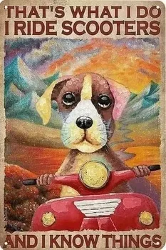 Скутери за кучета Beagles Реколта Метална Лидице Знак 