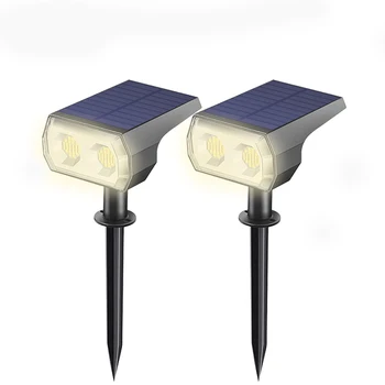 Слънчеви Led Светлини Открит 48 LED Водоустойчива IP65 Безжичен Външен Стенен монтаж Лампа Инфинити Фокус 3 Режима на Градина Двор Пътека Декор