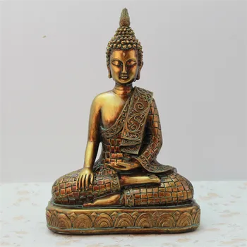 Украса на Будизма от смола Скулптура на Буда Татхагаты Тайланд Йога Мандала Скулптура на Буда на плавателни съдове От Смола Статуя на Буда Амитабха