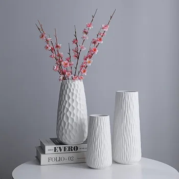 Украса на дома, креативна бяла гидропонная ваза, десктоп украса за дневна в модерен стил, керамични изделия, ваза за цветя