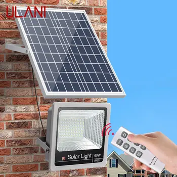 Уличен фенер ULANI Solar Flood Light с дистанционно управление Водоустойчива IP65 Led външен лампа за балкона и в градината