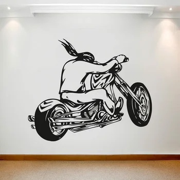 Холи мотоциклет vinyl стикер на стената клуб на любителите на мотоциклети и спалня за момче на тийнейджърска декорация на дома, в спалнята стенопис 2CE22