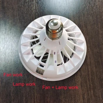вентилатор на тавана за творчество с led лампа 2-в-1, лек преносим вентилатор за дом, офис, хотел, здрав, многофункционален F