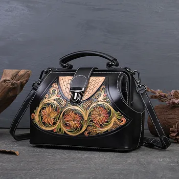 чанти от естествена кожа, дамска чанта във формата на миди реколта ръчна дърворезба, 3D ръчно изработени чанти луксозни дамски чанти, дамски чанти дизайнерски